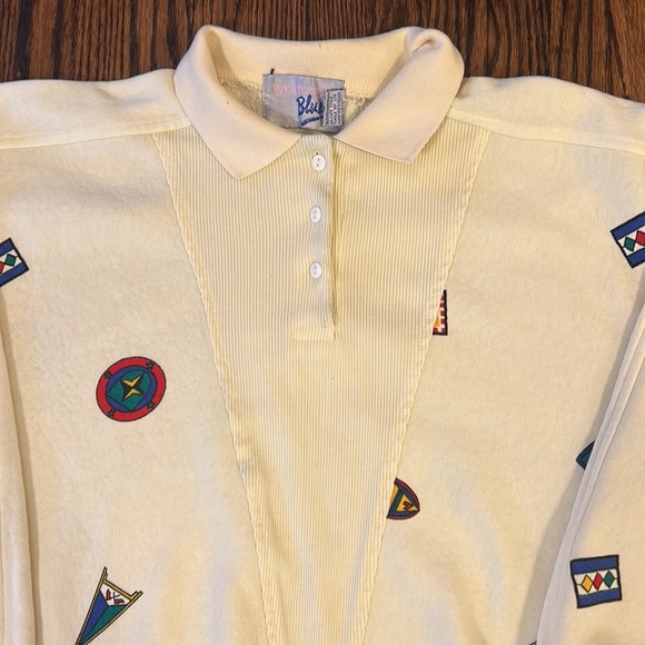 Vintage 80s Collared Sweatshirt - Picture 4 of 8